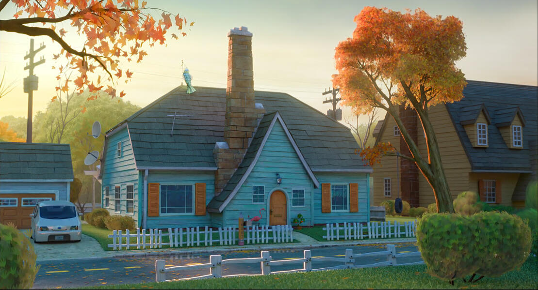 Sky and vegetation (matte paint) The Garfield Movie