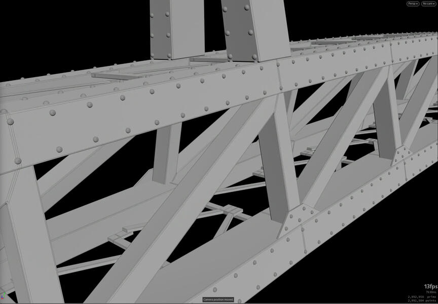 "The Mile High Bridge" procedural 3D model (Houdini) The Garfield Movie