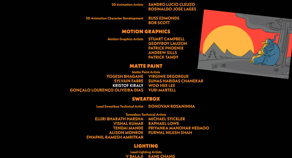 End credits :) The Garfield Movie