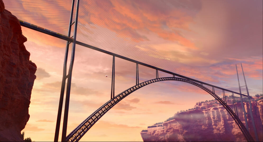 "The Mile High Bridge" procedural 3D model (Houdini) The Garfield Movie